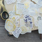 44 шт. Золотая поэма о траве и деревьях, стильная декоративная наклейка, DIY подарочная упаковочная этикетка, бирка для украшения подарка