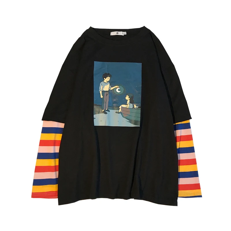 Новинка Осень 2019 корейская версия тренда с длинным рукавом двойка-обманка