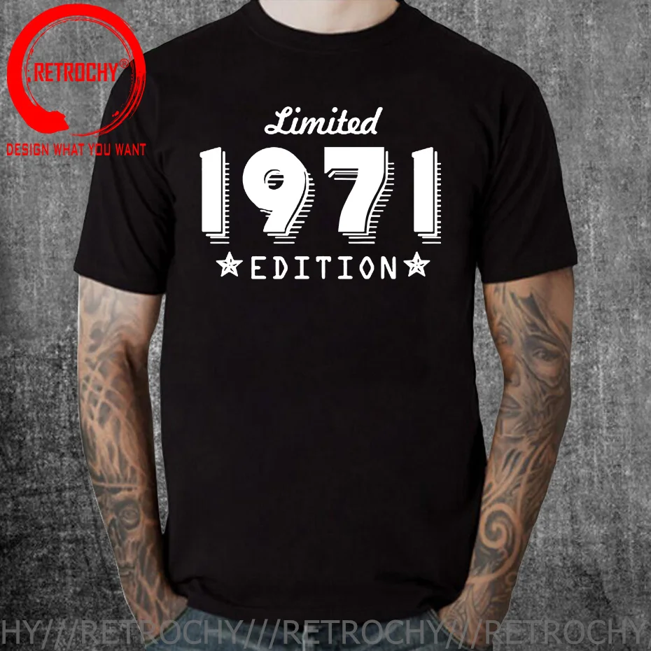 

Vintage 1971 Limited Edition T shirt Born in 1970/1972/1973/1974/1975/1976/1977/1979 T-shirt Dad Father's Birthday 70s cloting