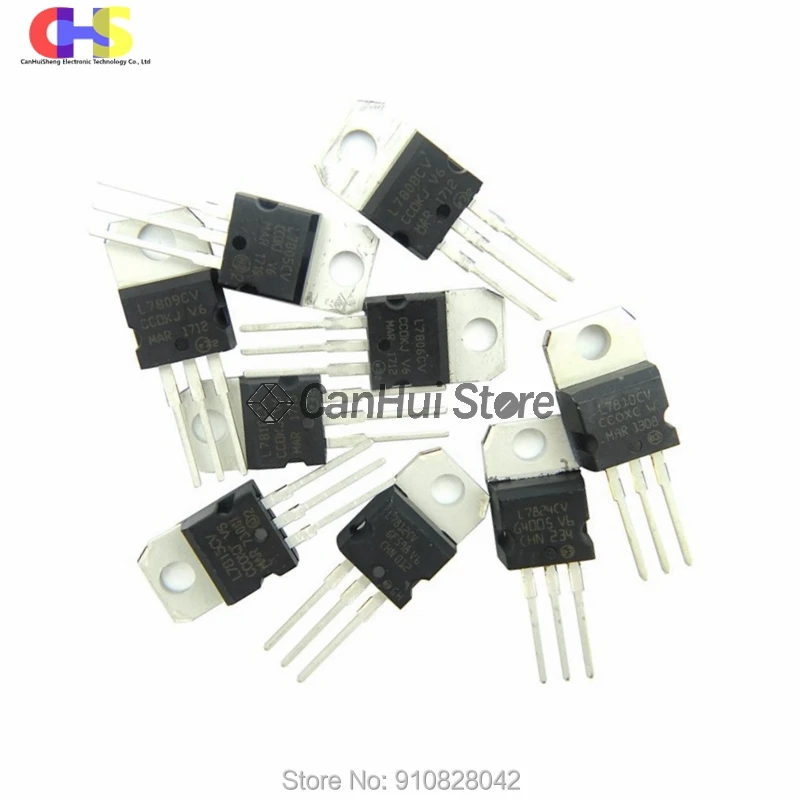 5 шт. транзистор 78 серии L7805 L7806 L7808 L7809 L7810 L7812 L7815CV L7818CV L7824CV LM317T TO-220 Регулируемый
