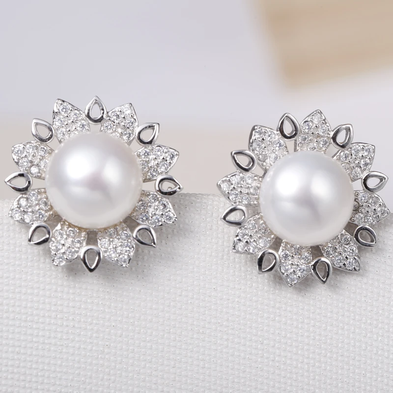 

Серьги DMEFP229 с пресноводным жемчугом 9-10 мм, серебряные украшения для женщин