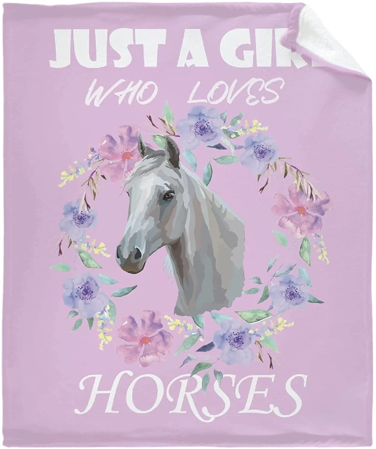 

Женское одеяло просто девушка, которая любит лошадей