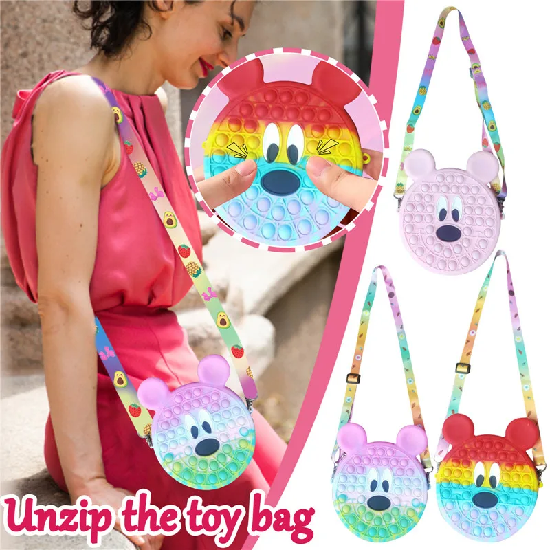 

Радужная игрушка-антистресс Miki с пузырьками, игрушка-мешок для рук, снятия стресса, для детей и взрослых, для сенсорного аутизма, СДВГ, депре...