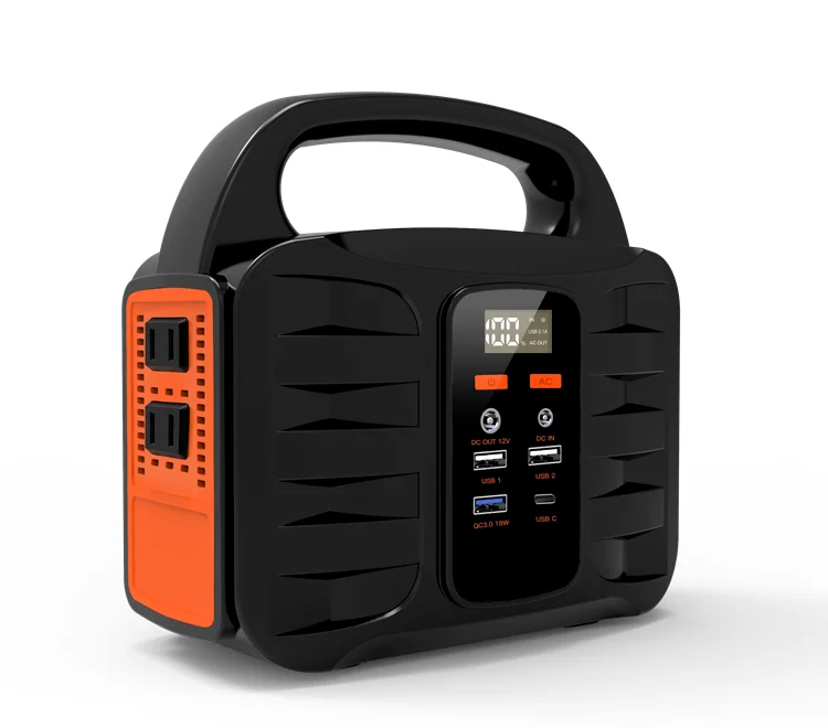 

Amazon hot sales Newly designed portable outdoor solar power generator 110v 155w USB charger for