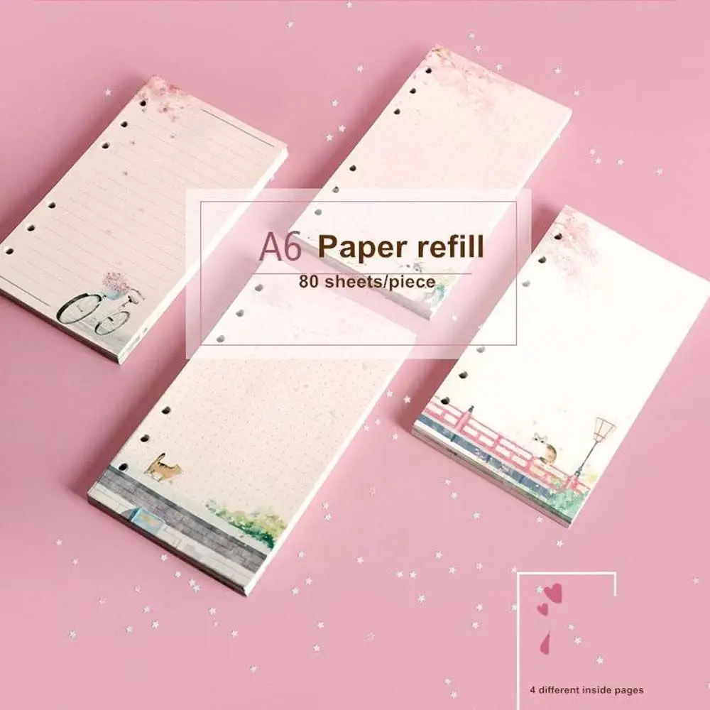 

Сменные бумажные страницы для блокнотов, сменные блокноты для блокнотов Sakura And Cat, сменные бумаги на 80 листов, сменные внутренние страницы дл...