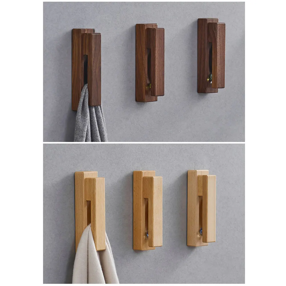 Creative Rustic Wood Towel Hooks Wall Mount Sundries Storage Hanger Rack Home Ornament Bathroom Organizer | Дом и сад