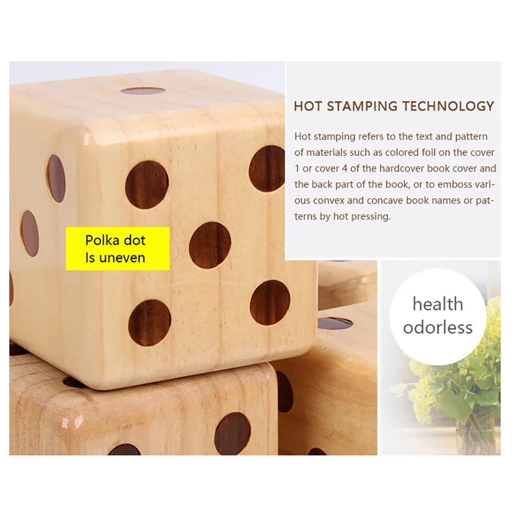

Outdoor Games Big Wood Dice D6 Sided Dice Digital number or point Cubes Round Corner For Kid Toys Board Games Droship Gift