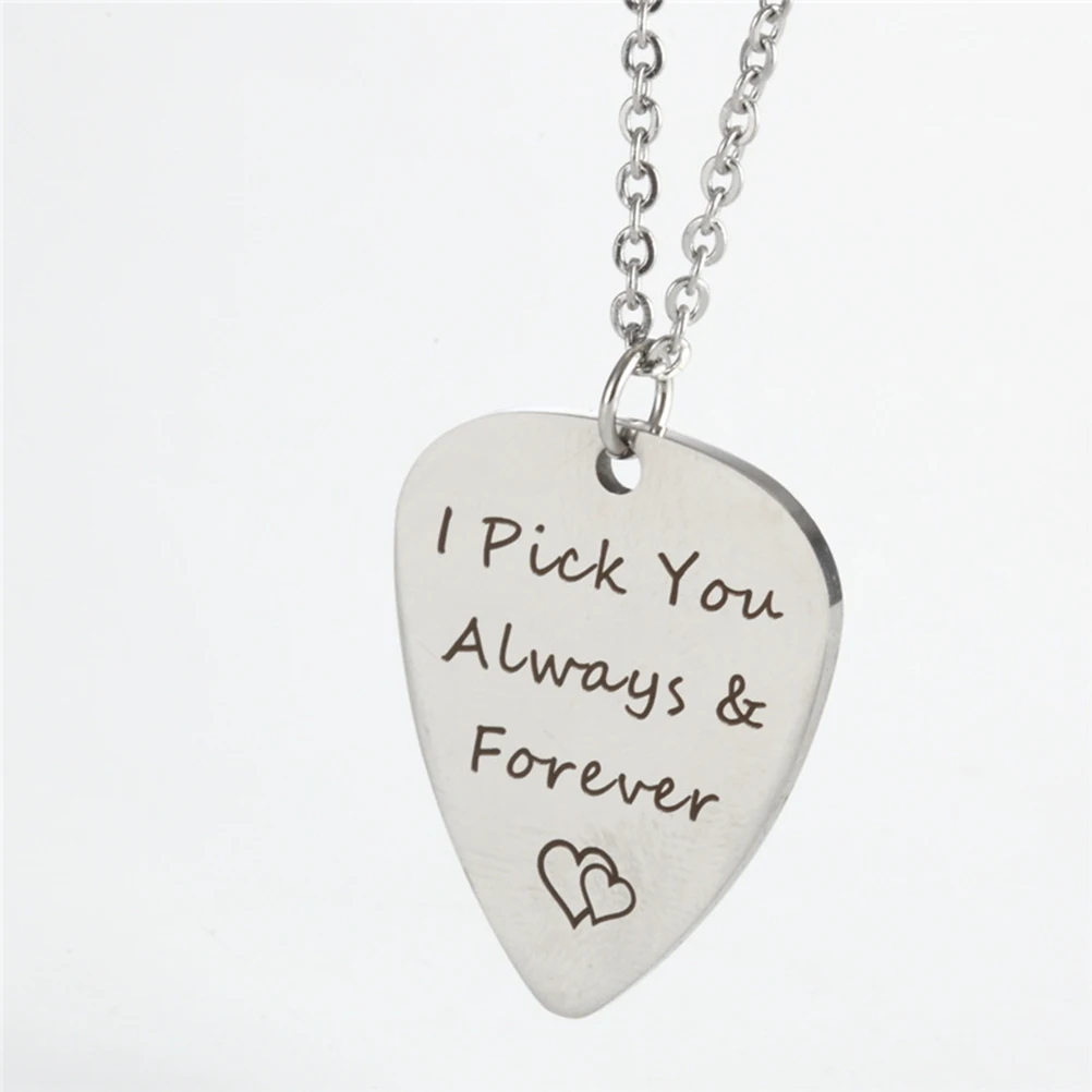 1PC Guitar Pick Necklace Charm Durable Portable Personalized Metal Pendant Plectrums Jewelry for Daily Wear Decoration | Украшения и