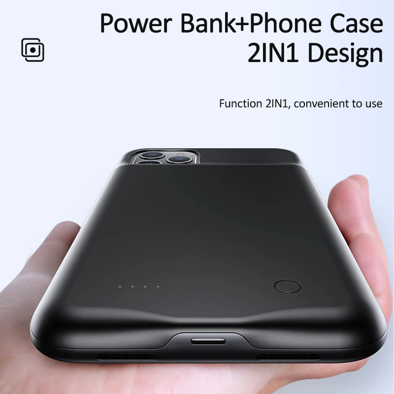 USAMS умный чехол для батареи, зарядное устройство для iPhone 11 Pro Max, чехол для батареи, внешний аккумулятор, резервный внешний аккумулятор для iPhone X XS