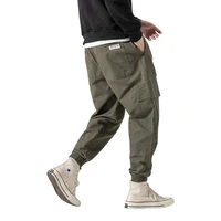 men side pockets cargo pants spring autumn new hip hop casual jogging trousers korea style fashion streetwear sweatpants