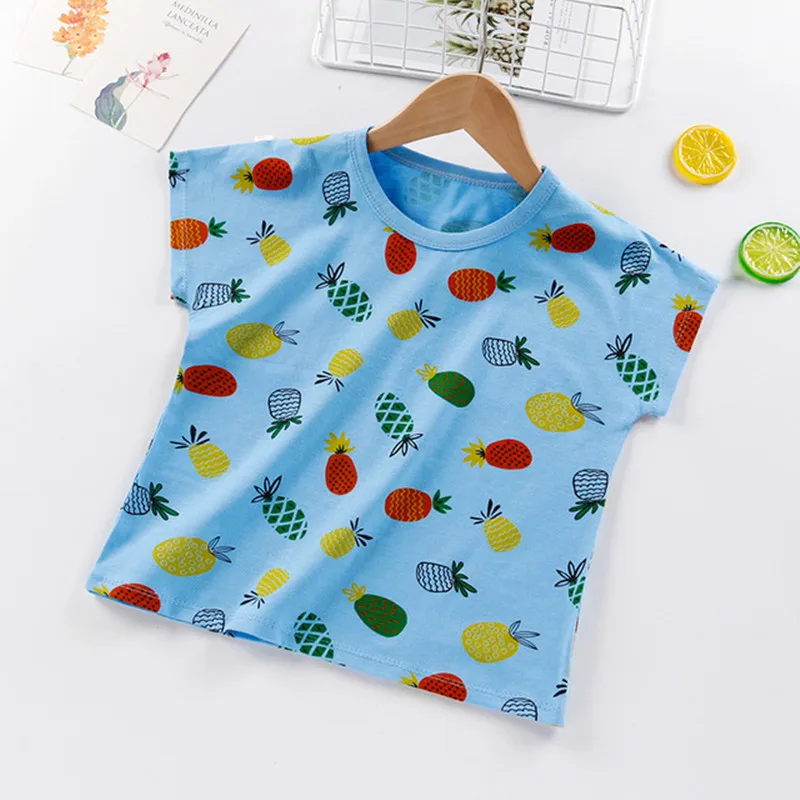 Повседневная летняя одежда для маленьких мальчиков и девочек хлопковые детские