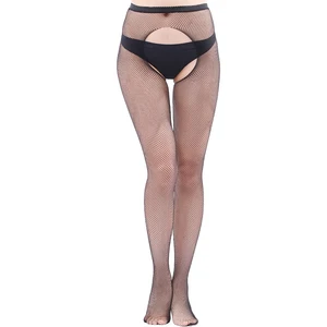 Женский сетчатый комбинезон, сексуальные колготки с открытой промежностью, эластичные колготки, комбинезон в мелкую сетку, эротичные трусики, костюмы, женское нижнее белье W5041