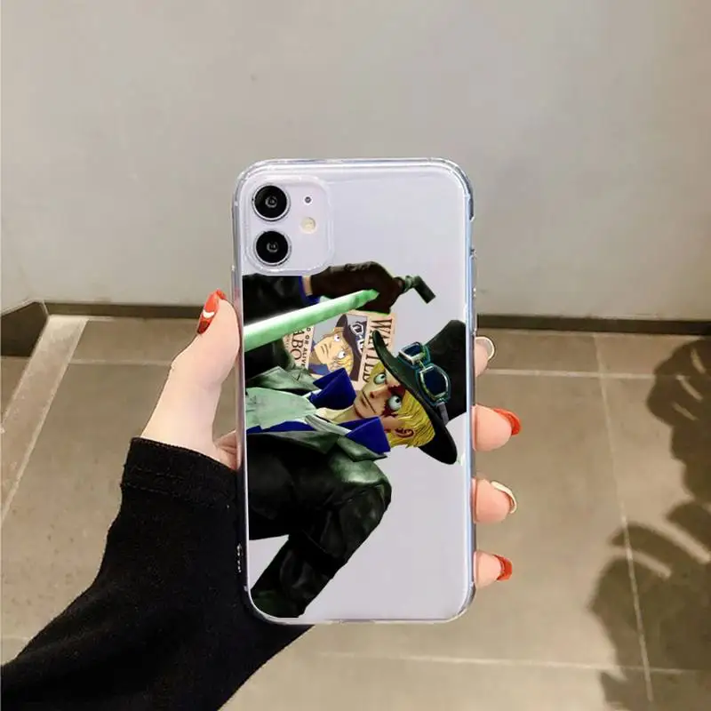 

Anime One Piece Luffy Character Wanted Phone Case Transparent for iPhone 6 7 8 11 12 s mini pro X XS XR MAX Plus