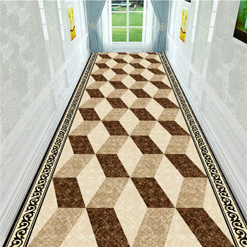 

Modern 3D Non-Slip Corridor Aisle Carpet Hotel Mall Hallway Bedroom Floor Mat Runners Rug Long Carpet Indoor And Outdoor Runway