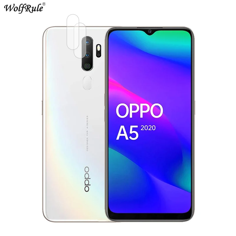 2Pcs камеры протектор для OPPO A5 A9 2020 Гибкая Стекловолокно объектива Защитная пленка
