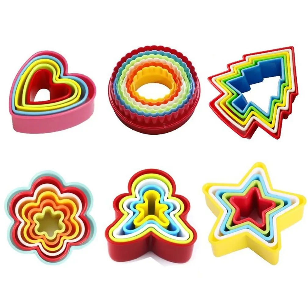 Различные формы помадки торт печенья выпечки плунжера резак декор звезды