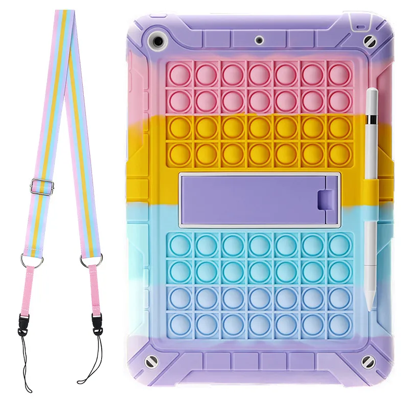 

iPad Pro 11 Inch 2020 Air Cover Pop Fidget Push It Bubble Silicon Protective Shell With Holder For Tablet iPadPro Case