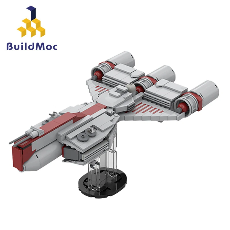 

Buildmoc Space Wars Midi Scale Republic Frigate Military Spaceship Battleship Building Blocks Combat Weapon Toys For Boys Gifts