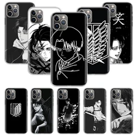hot attack on titan anime soft phone case for iphone 11 12 13 pro max xr x xs mini apple 8 7 plus 6 6s se 5s fundas coque shell