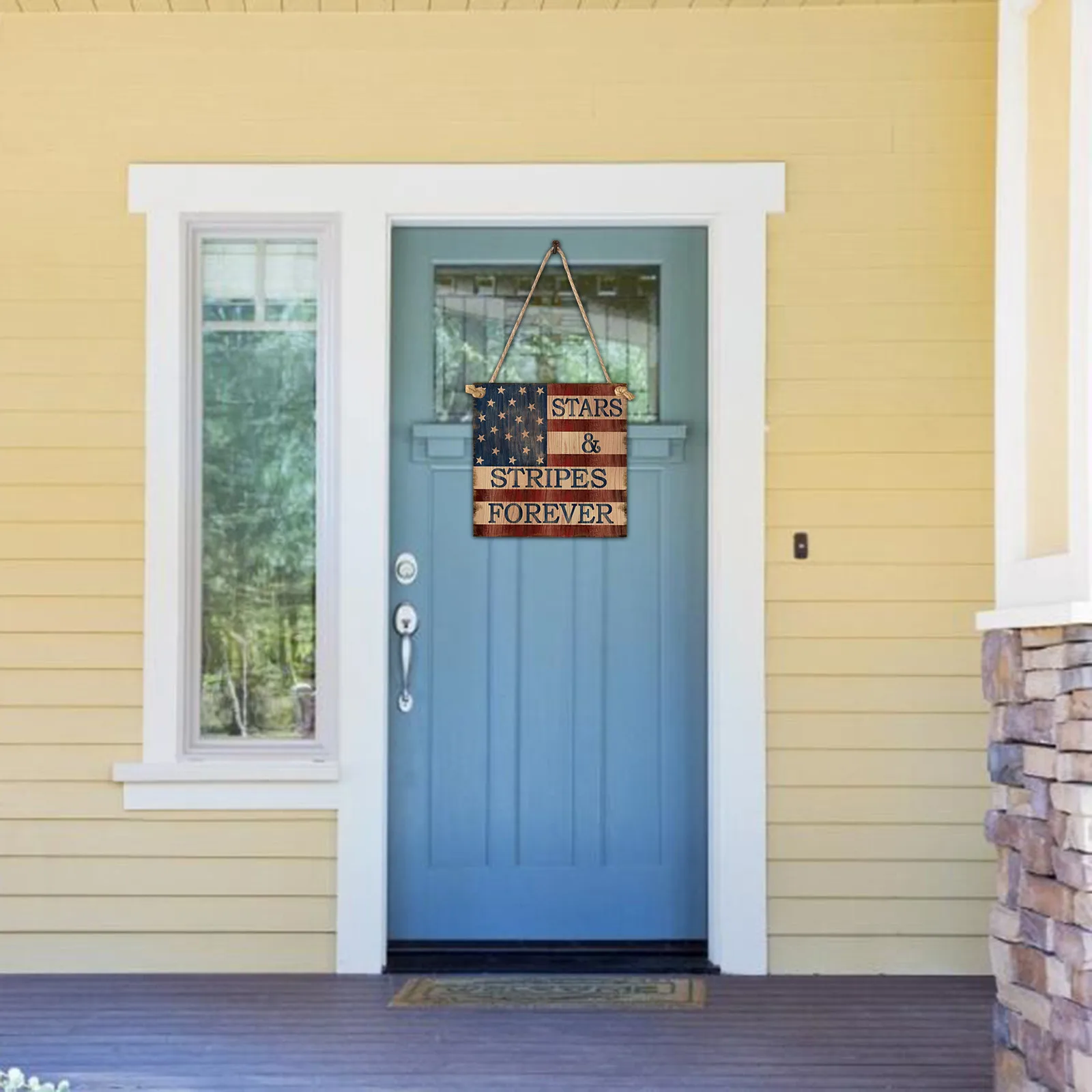 

Independence Day Wooden Pendant Wooden Pendant Home Window Hotel Decoration decoracin de habitacin