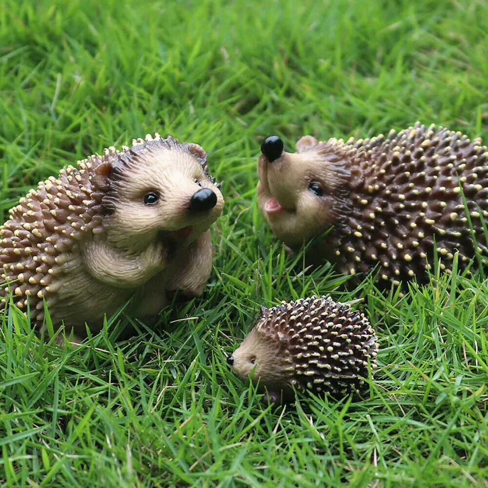 

3Pcs Realistic Hedgehog Family Model Simulation Doll Forest Animal Crafts Children's Toys Home Decoration Hedgehog Ornaments