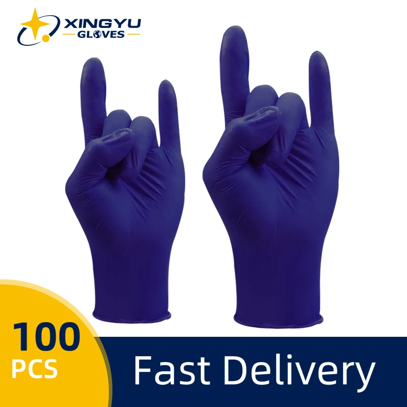 

Nitrile Gloves Disposable Latex Free Powder-Free Exam Glove Waterproof Household Cleaning Safety Work Gloves Touch Screen