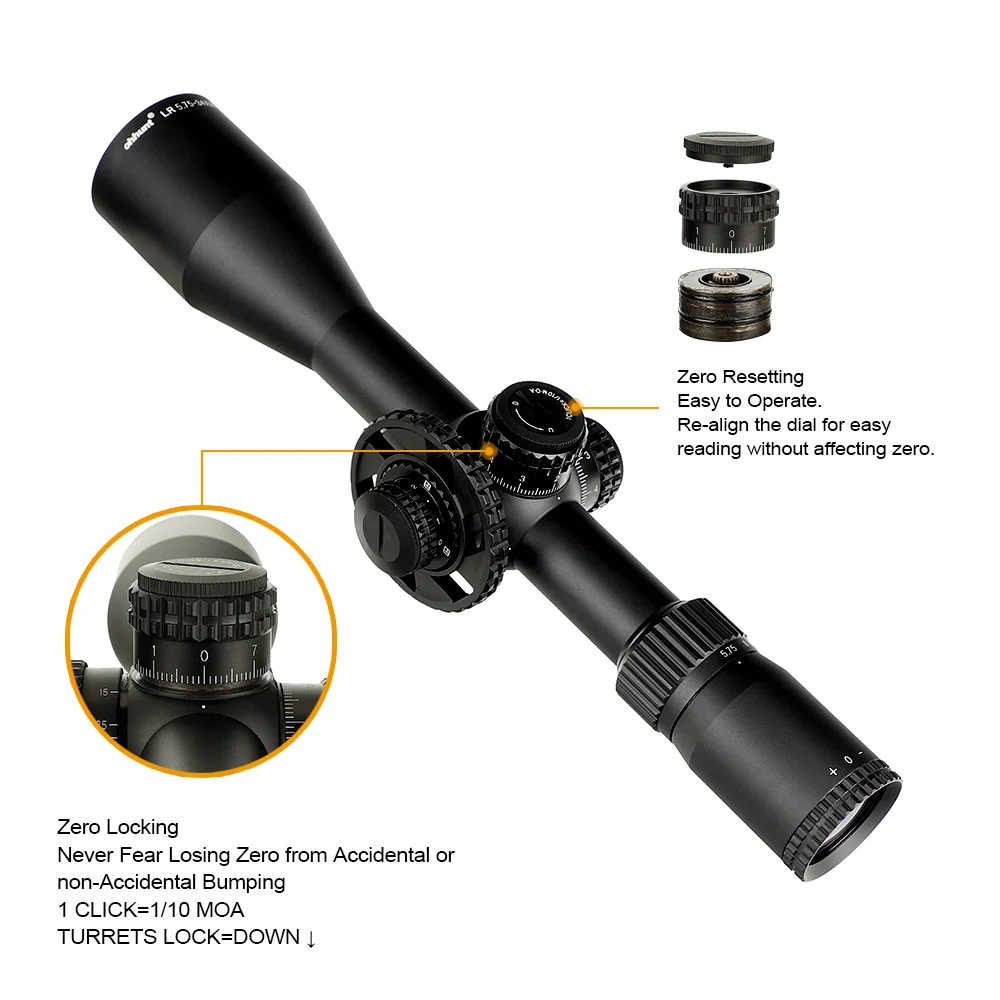 Ohhunt LR 5 75-34x50 SFIR охотничий прицел боковой Параллакс мил-дот стеклянная