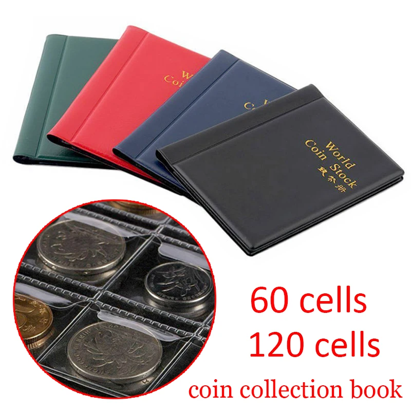 

Коллекционный альбом для монет с 60/120 ячейками, книжка для хранения монет, коллекционный Альбом для монет, коллекционный подарок