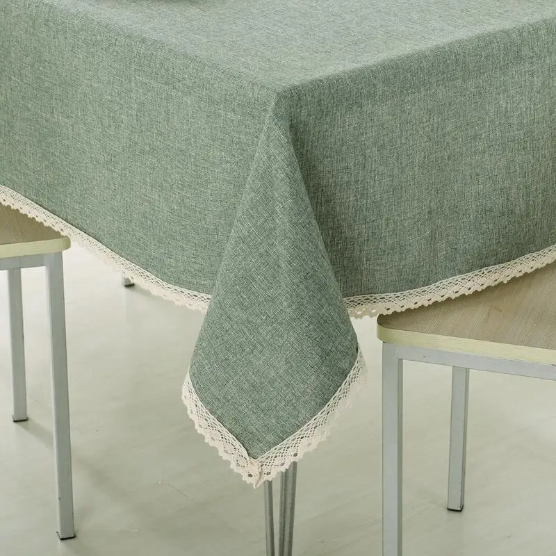 48 Decorative Tablecloth Imitation Linen Lace Table Cloth Dining Table Cover Home Decoration