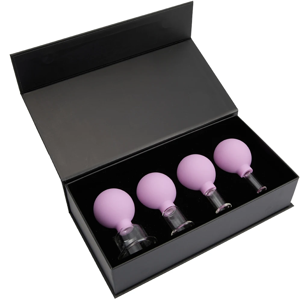 

2/4 Pcs Gua Sha Massage Vacuum Cupping Cups Set Wrinkle Removal Skin Lifting Cupping Therapy Massager for Body Beauty Face Care