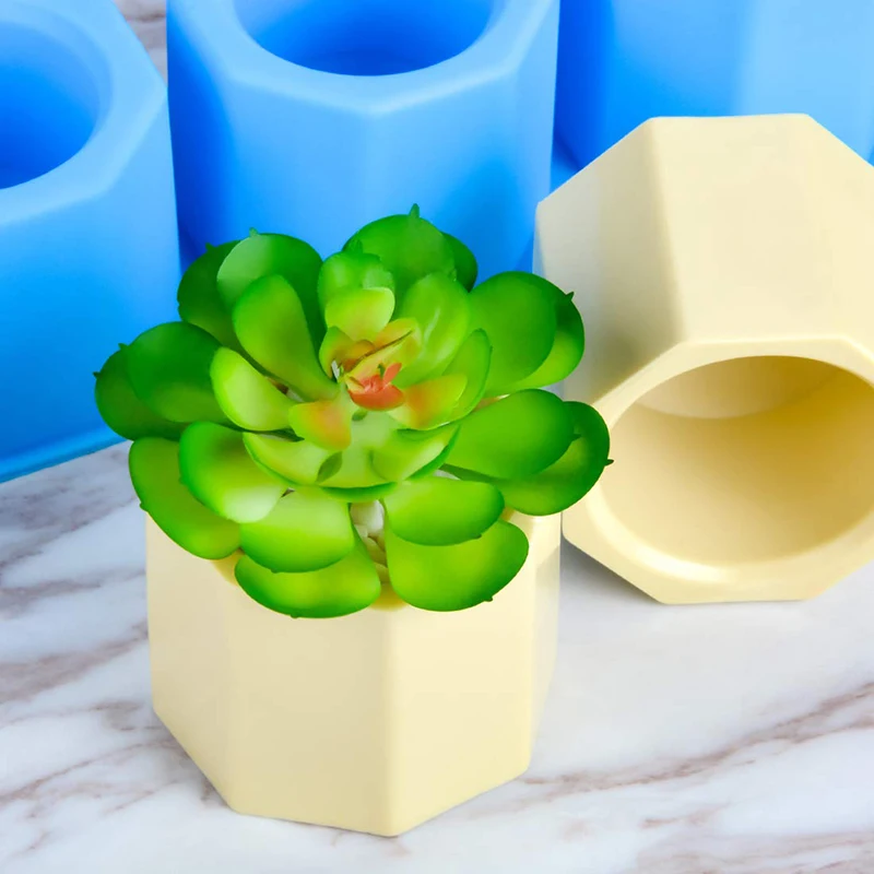 Многоразовая силиконовая цементная форма с 3 отверстиями суккулентные растения
