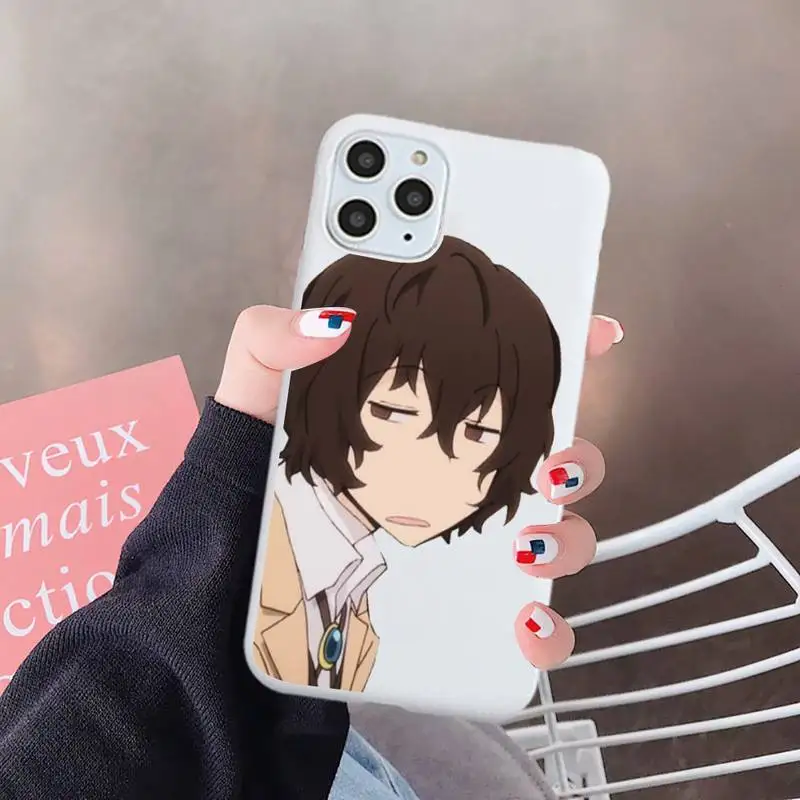 

Bungou stray Dogs anime Phone Case White Candy Color for iPhone 6 7 8 11 12 s mini pro X XS XR MAX Plus