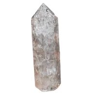 1pcs about 200 g natural popcorn white crystal quartz obelisk crystal wand point healing specimen natural stones and crystals