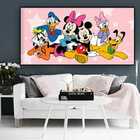 disney anime cartoon mickey minnie mouse canvas paintings posters and prints wall art pictures for living room home decoration