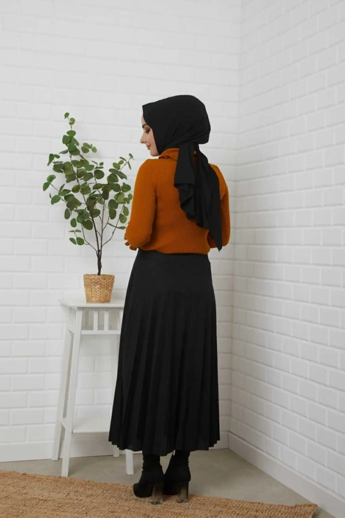 

Women's Black Skirt Women Muslim Clothing Skirt