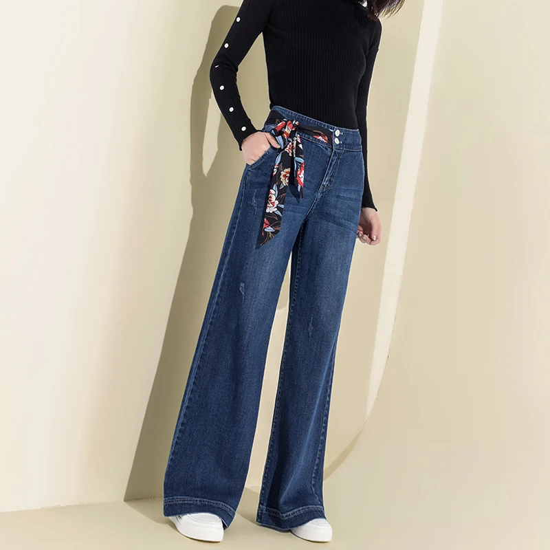 Джинсовые широкие брюки с высокой талией хлопковые винтажные мешковатые