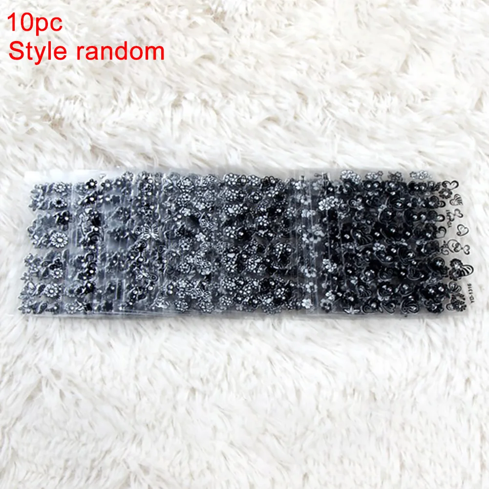 10 листов Свадебные самоклеющиеся бусины в форме цветов дизайн маникюрные