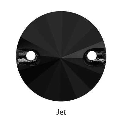 Jet PIPATIAN круглые блестящие свежий Цвет K9 стеклянные риволи пришить стразы плоские стразы с украшением в виде кристаллов пуговицы для шитья на изготовление одежды - Цвет: Jet