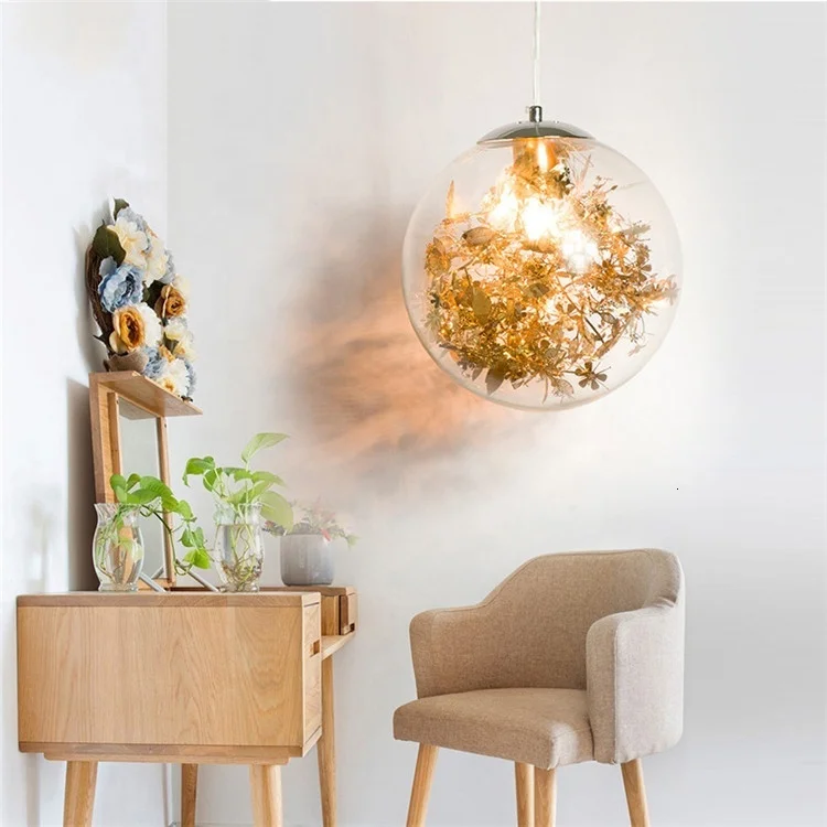 Contemporary Round Glass Ball Chandelier Hanging Lights Crystal Pendant Light Kitchen Dining Bar | Лампы и освещение