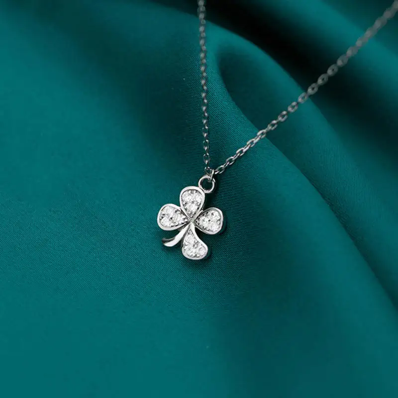 

PONYKISS Trendy S925 Sterling Silver Flower Leaf Zircon Chokers Necklace for Women Party Fine Jewelry Minimlist Accessory Gift