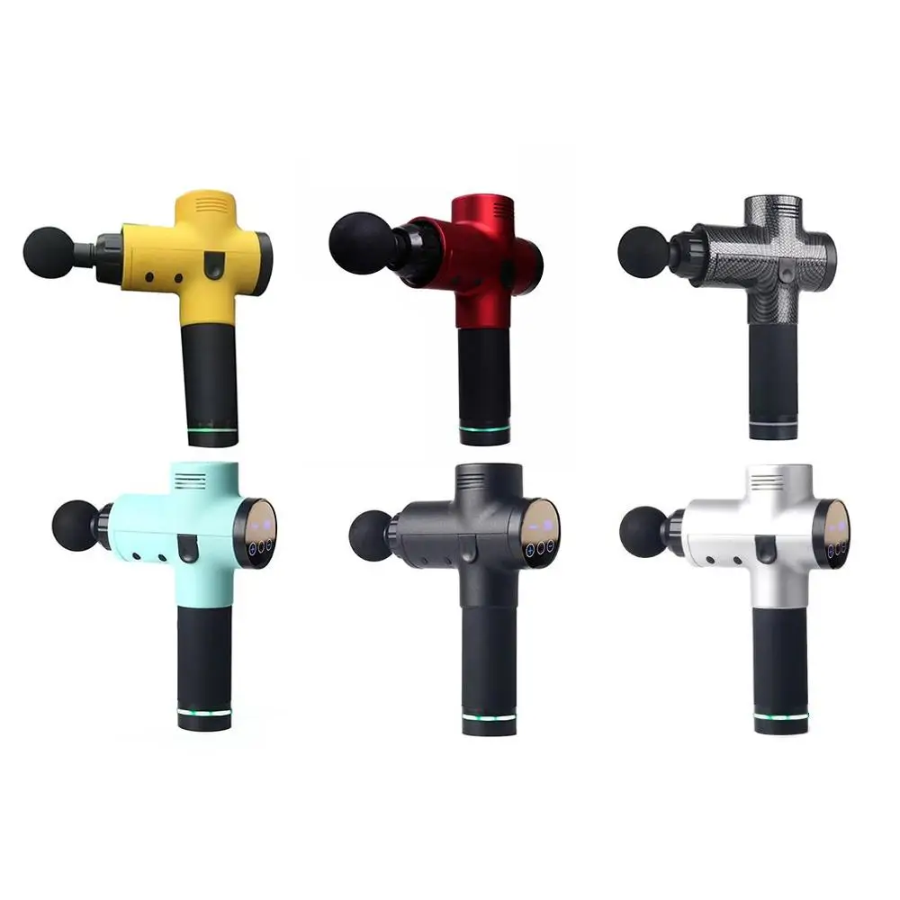 

Electric Muscle Massage Gun Deep Tissue Massager Therapy Gun Exercising Muscle Pain Relief Body Shaping 4 Head With Bag