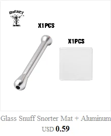 Чистый стеклянный двойной трубчатый нюхательный трубка Гувер HOOTEER Snuff Snorter