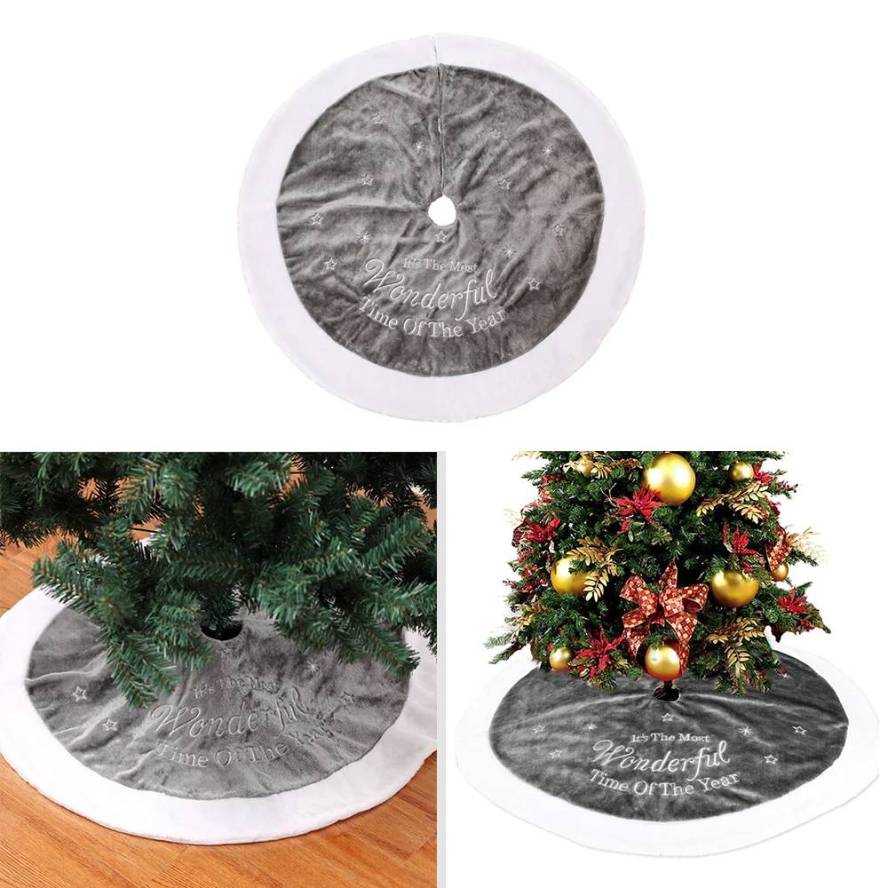 Рождественская юбка снежинка плюшевый меховой ковер украшения для