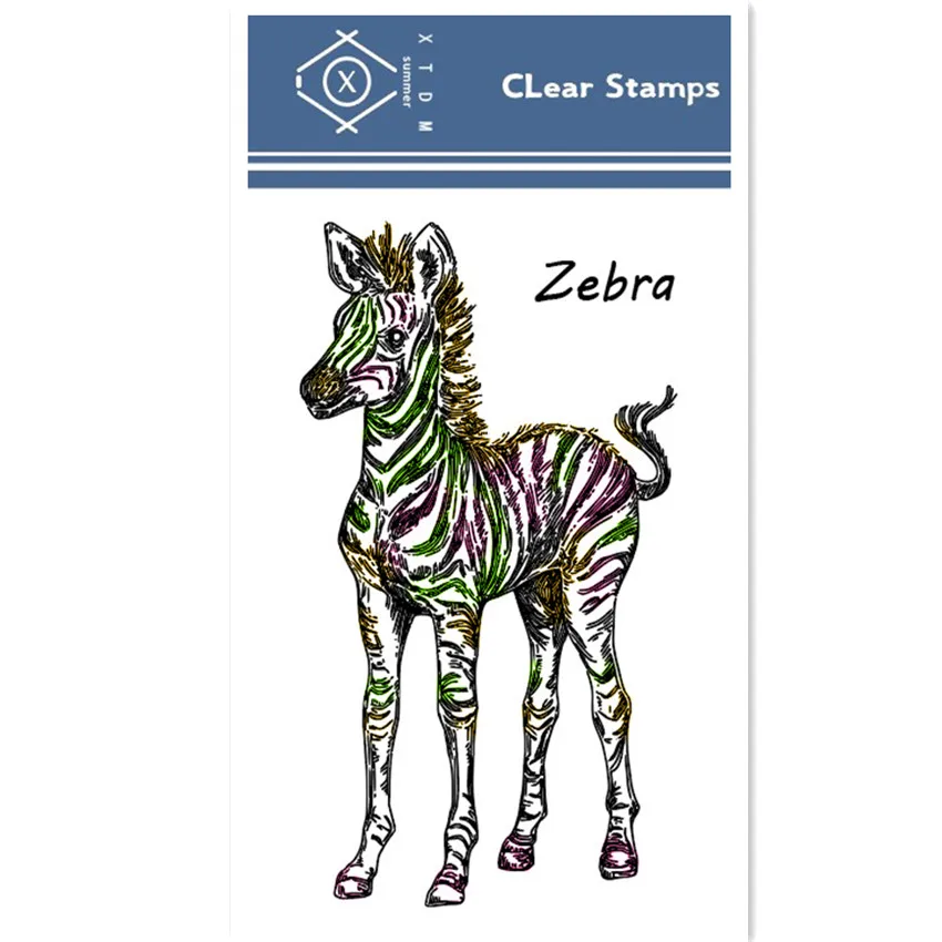 Прозрачный силиконовый штамп для животных 5 дизайнов сделай сам скрапбукинг