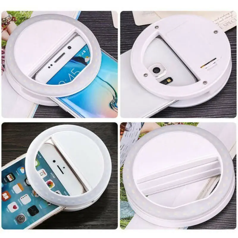 Кольцевая Светодиодная лампа для селфи 36 светодиодов портативная мини камера с