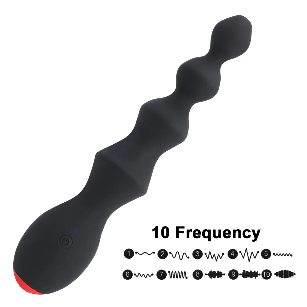 10 Speeds Sex Toy for Women Men Anal Beads Vibrator Clitoris Stimulator Vibrating Butt Plug Prostate Massager | Красота и здоровье