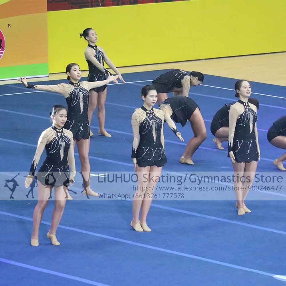 

Индивидуальное платье для фигурного катания, костюмы для соревнований, Детские Элегантные Кристаллы для катания на коньках, одежда для чирлидинга, маскарадная форма, униформа