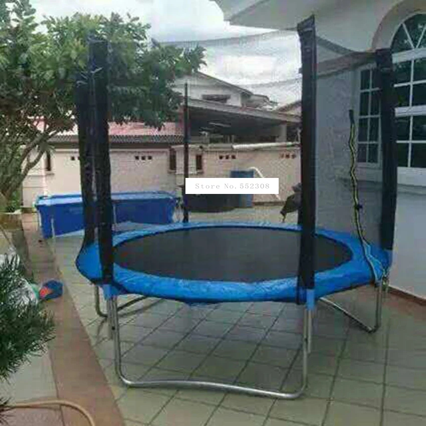 

Высококачественный практичный батут с защитной сеткой, 8 футов, пружинный безопасный комплект с лестницей, вес нагрузки 300 к