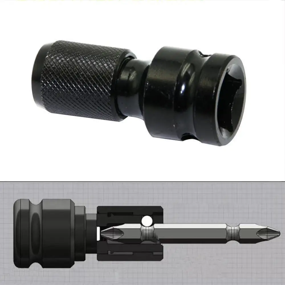 1/2 "квадратный до 1/4" Hex торцевых ключей инструмент для конвертации адаптера