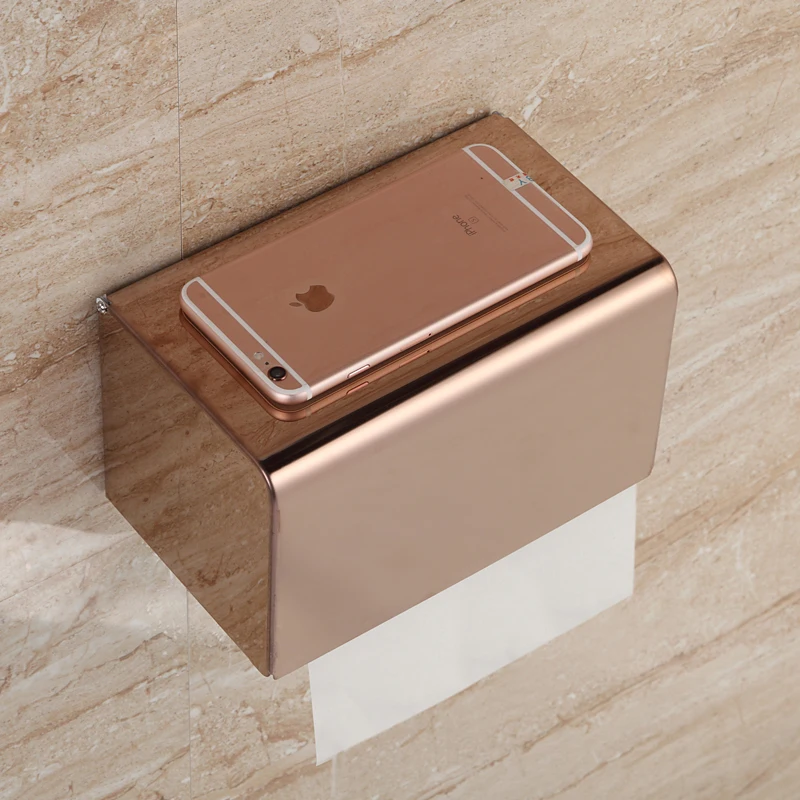golden stainless steel rope toilet paper holder hotel bathroom tissue accessories rose gold rack holder decoration supplies free global shipping